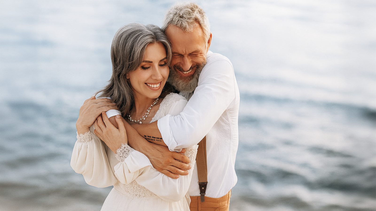 Glückliches Paar am Wasser – emotionale Momente zum 25. Hochzeitstag mit Event-DJ Tom Hendrics und Hanseatic DJs