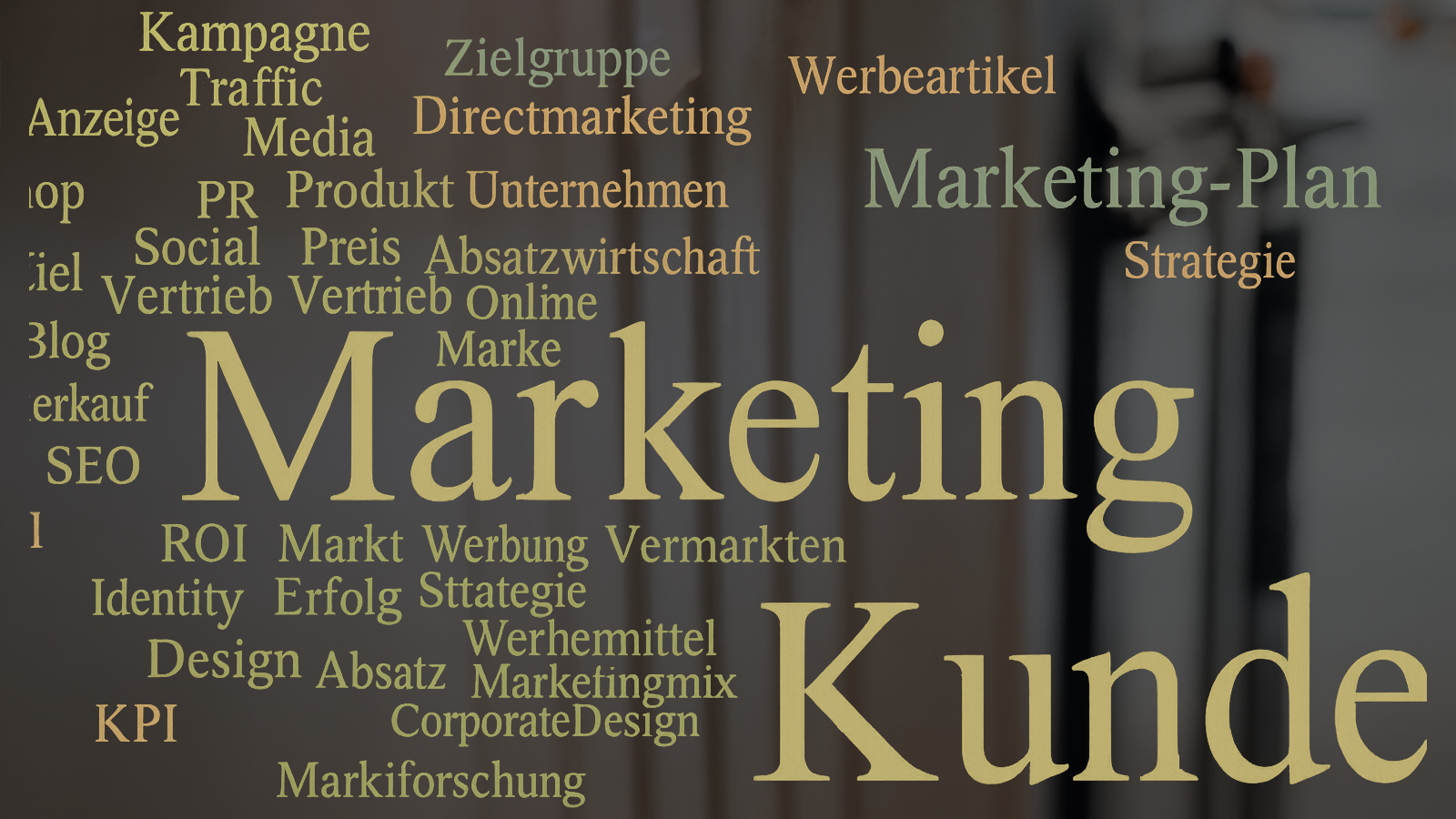 Silvesterfeier erfolgreich vermarkten – Konzept & Promotion-Tipps für Veranstalter Wortwolke mit Begriffen wie Marketing, Kunde, SEO und Strategie – visuelle Darstellung erfolgreicher Eventvermarktung für Silvesterfeiern mit Event-DJ Tom Hendrics